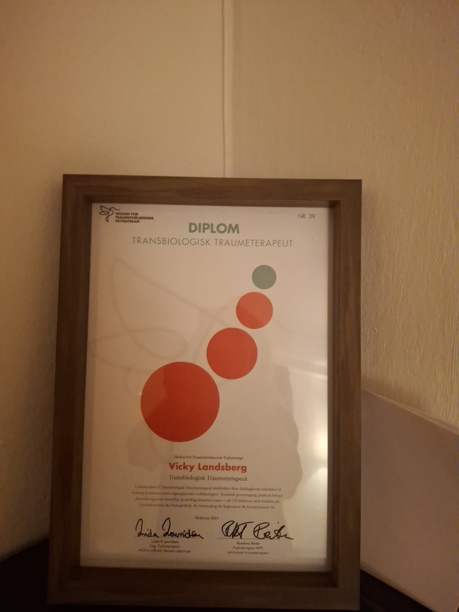 Diplom i Transbiologisk Traumeterapi